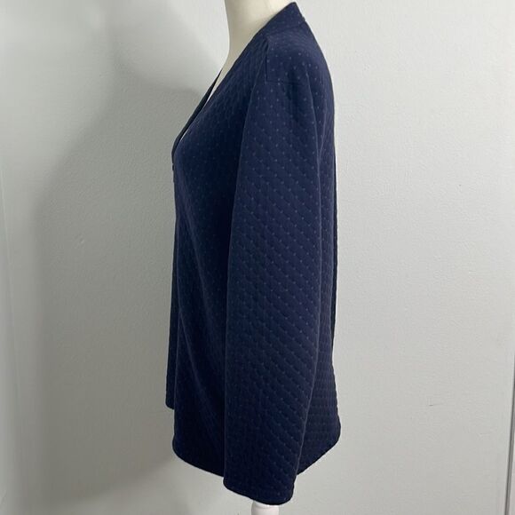 Croft and Barrow 3/4 zip sweatshirt jacket. Size PL. hand warmer pockets. - Picture 2 of 6